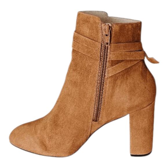 SOLE SOCIETY Flynn Camel Suede Ankle Boot Size 8.5 - Picture 7 of 10